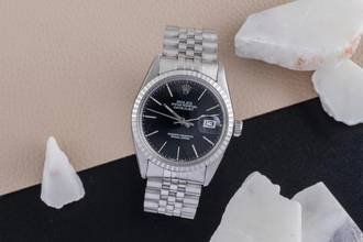 Thumbnail von Rolex Datejust 36 Black Dial Edelstahl Automatik Herrenuhr Ref. 16030 Vintage