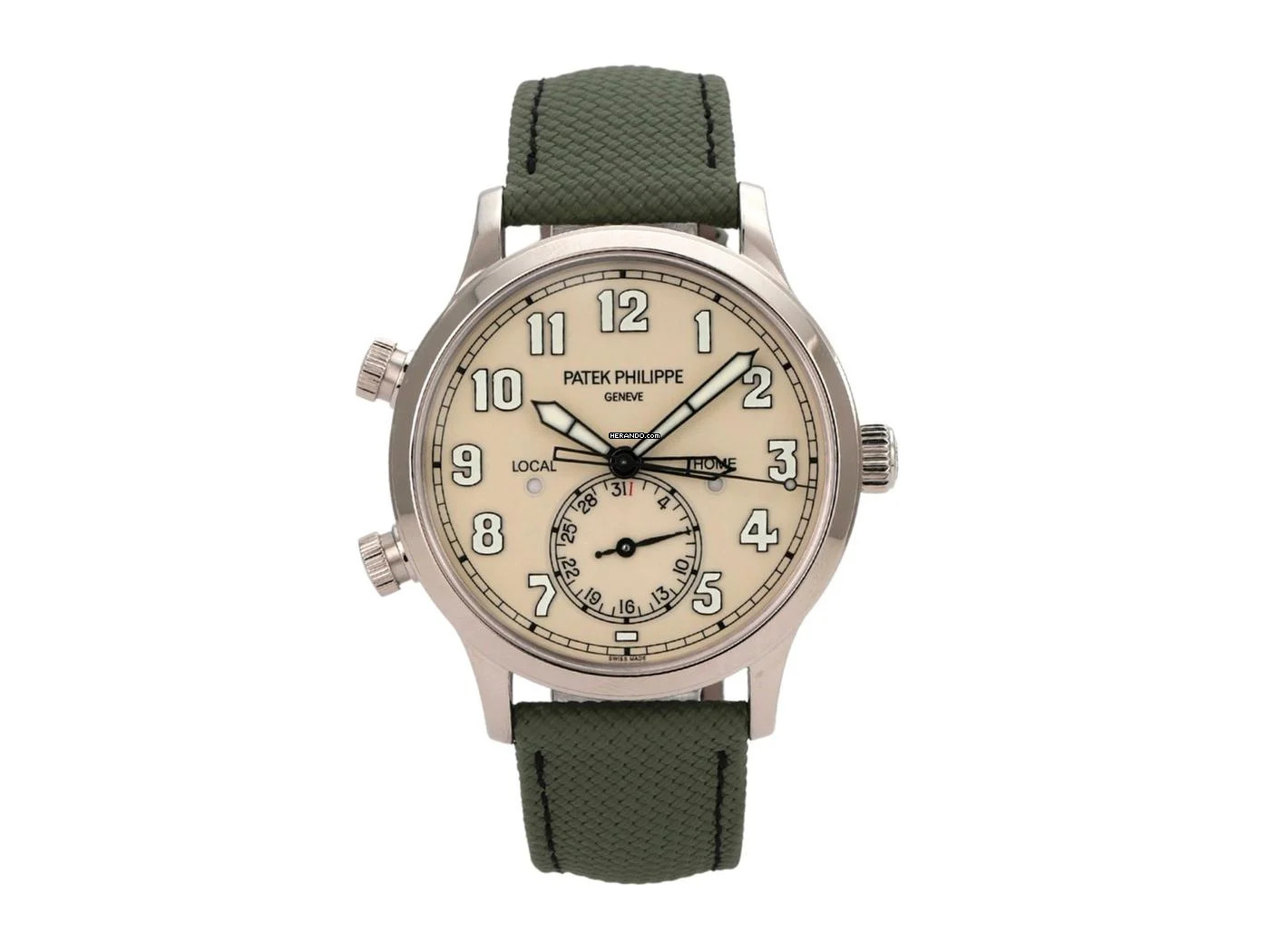  Patek Philippe Calatrava Pilot Travel Time Weißgold 5524G-010 