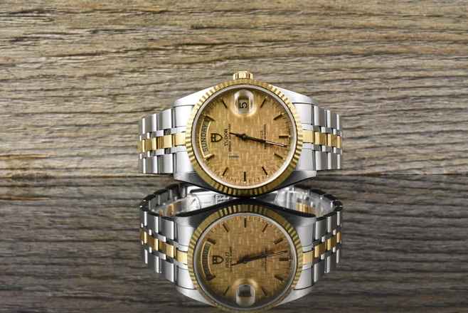  Tudor Prince Date Day 76213 Automatik Stahl / Gold - Linen Dial - Zertifikat 