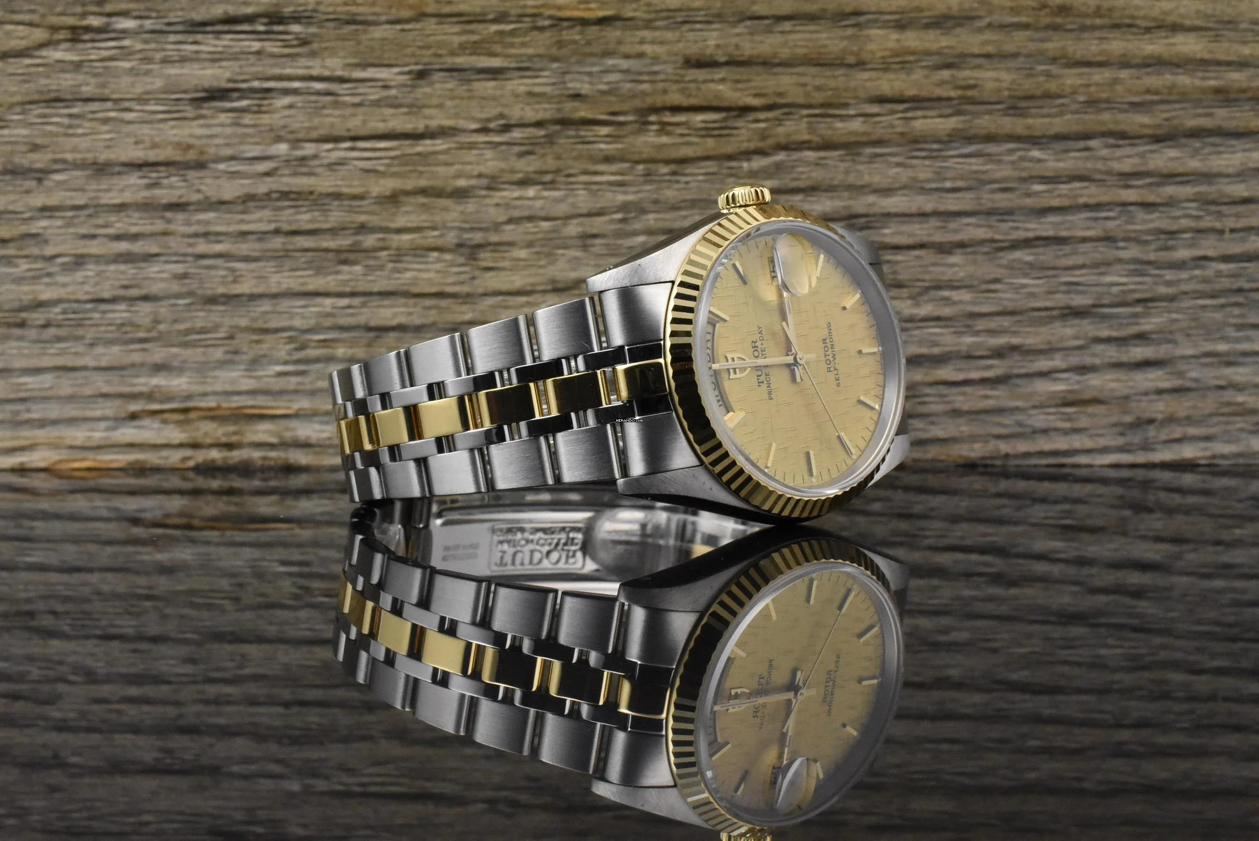  Tudor Prince Date Day 76213 Automatik Stahl / Gold - Linen Dial - Zertifikat 