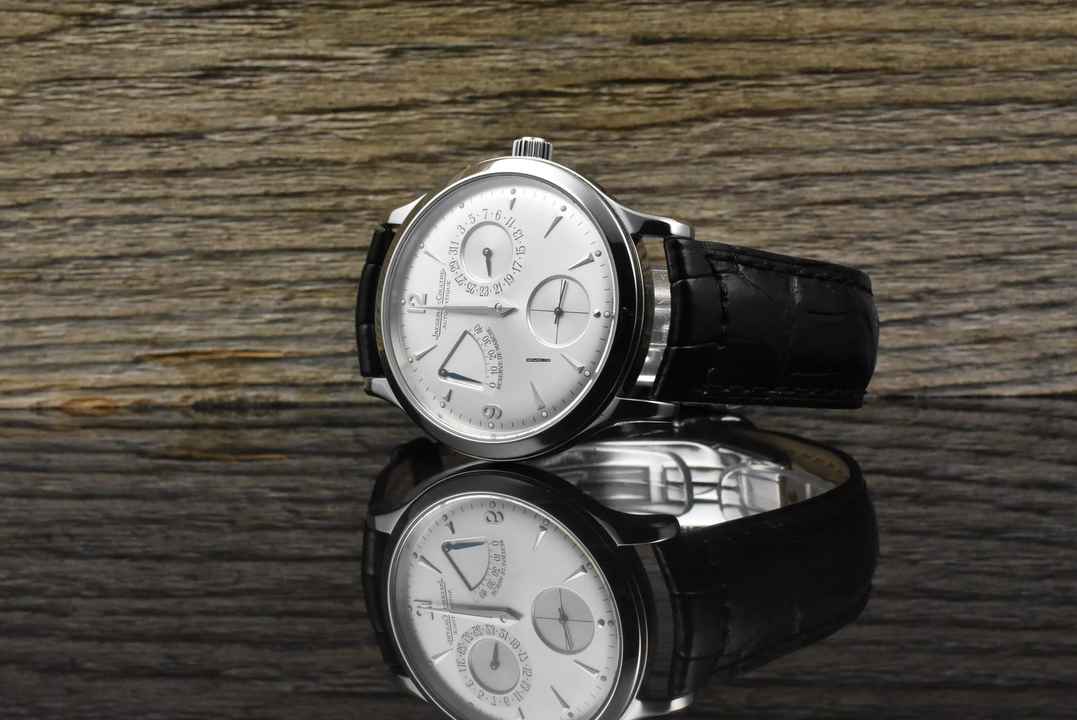  Jaeger-LeCoultre Master Réserve de Marche Q1488404 / 140.8.93.S Stahl / Silver Dial B&P - 2008 