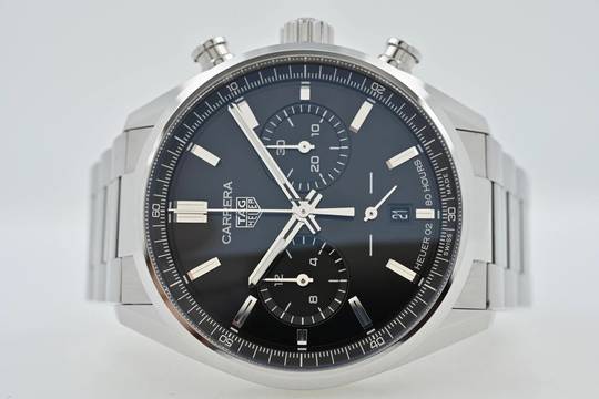  TAG Heuer Carrera 02 Chronograph CBN2010.BA0642 Black Dial 