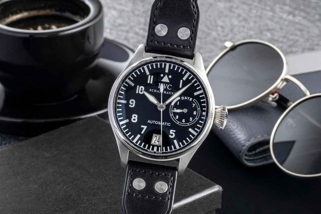  IWC Große Fliegeruhr Schaffhausen Big Pilot Automatik 7 Days Edelstahl Herrenuhr Ref IW500201 