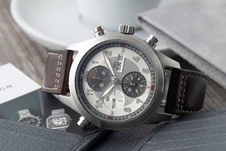 Thumbnail von IWC Fliegeruhr Doppelchronograph Spitfire Panda Stahl Automatik Ref. IW371802