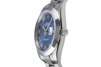 Thumbnail von Rolex Datejust 41 Blue Azzuro Roman Dial Stahl Automatik Ref. 126300 B&P 2022