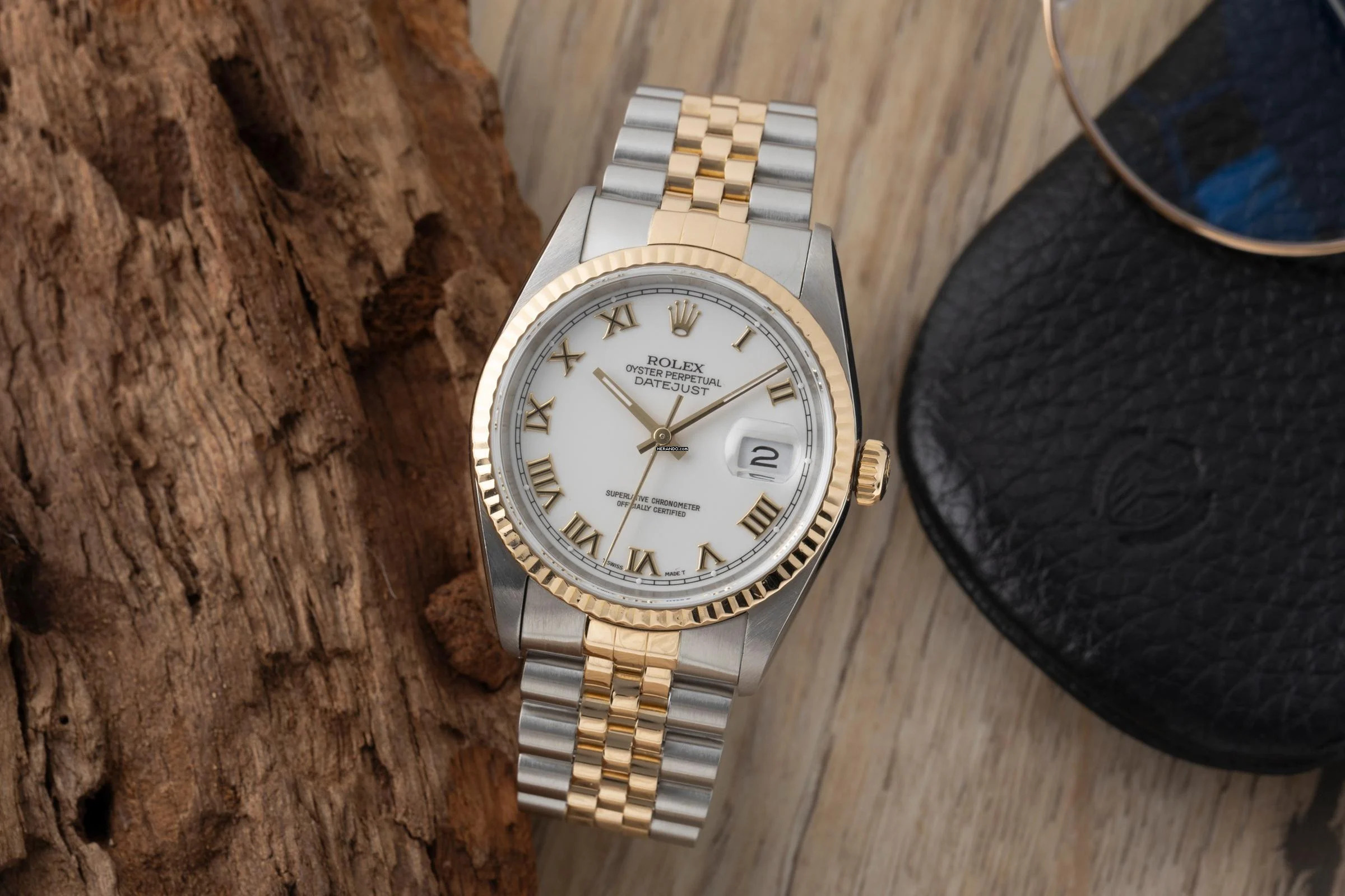 Rolex Datejust 36 Stahl / Gold Dial Automatik Ref. 16233