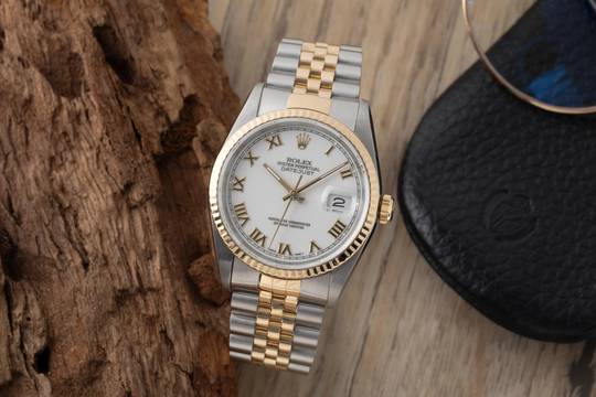  Rolex Datejust 36 Stahl / Gold Dial Automatik Ref. 16233 