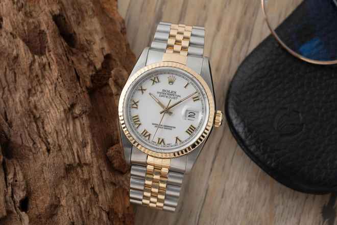  Rolex Datejust 36 Stahl / Gold Dial Automatik Ref. 16233 
