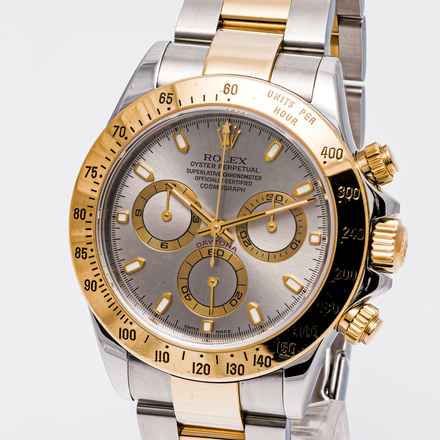  Rolex Daytona 40 Steel Gold Grey – 116523 – like NEW – 05/2004 Lc100 Full Set 