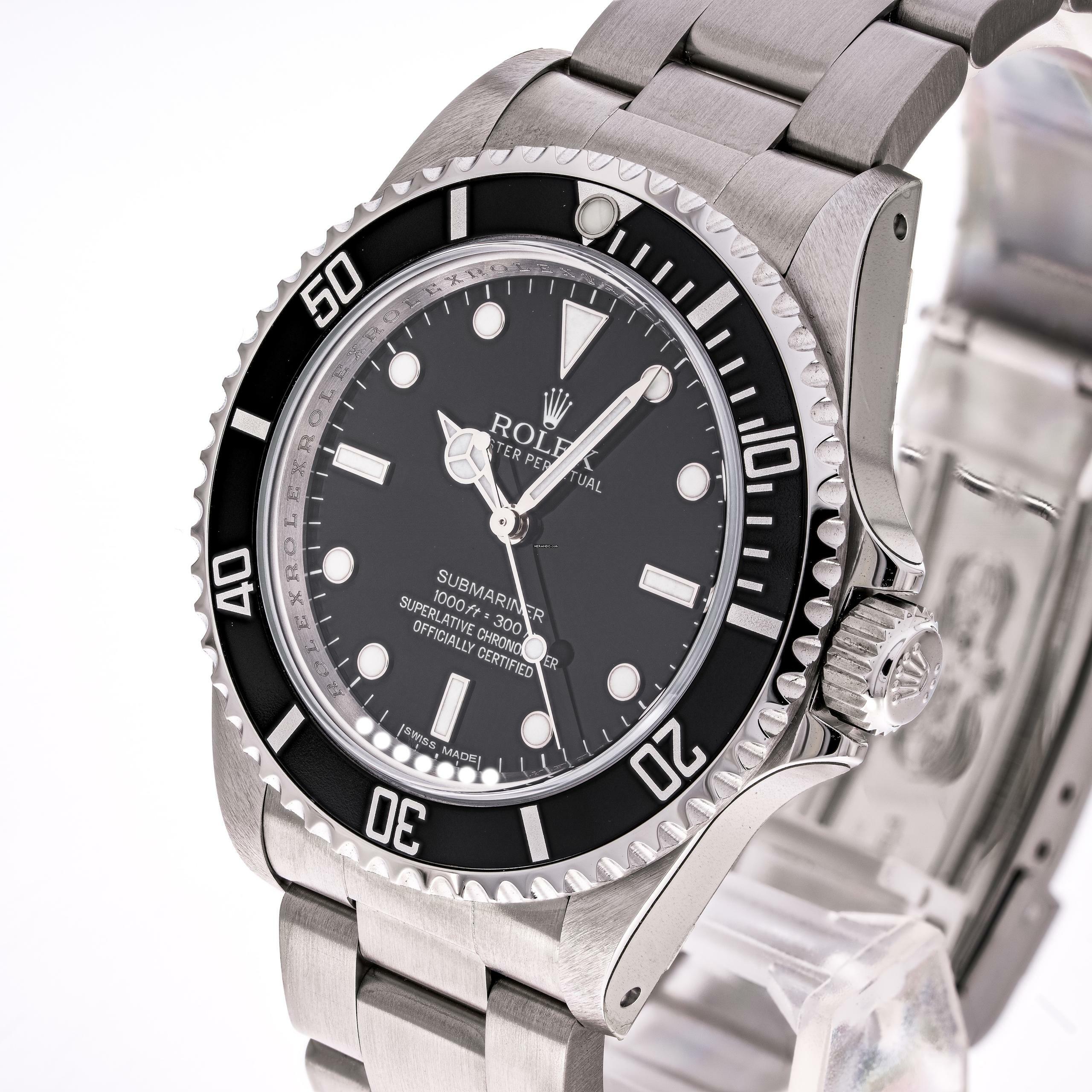 Rolex Submariner (No Date) 40 Random Serial – NOS – 14060M – NEW & Unworn – 05/2012 Full Set Lc100