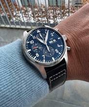 Thumbnail von IWC Fliegeruhr Chronograph Pilot Chronograph Le Petit Prince IW377714 Blue Dial unpoliert Full Set 2019