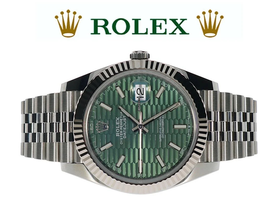  Rolex Datejust 41 Green Motif Dial - SEHR SELTEN - LIKE NEW 