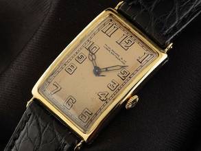 Thumbnail von Patek Philippe Vintage Rectangular Art Deco 1912 Full Set sehr gut Vintage Rectangular Art Deco 18kt Gelbgold