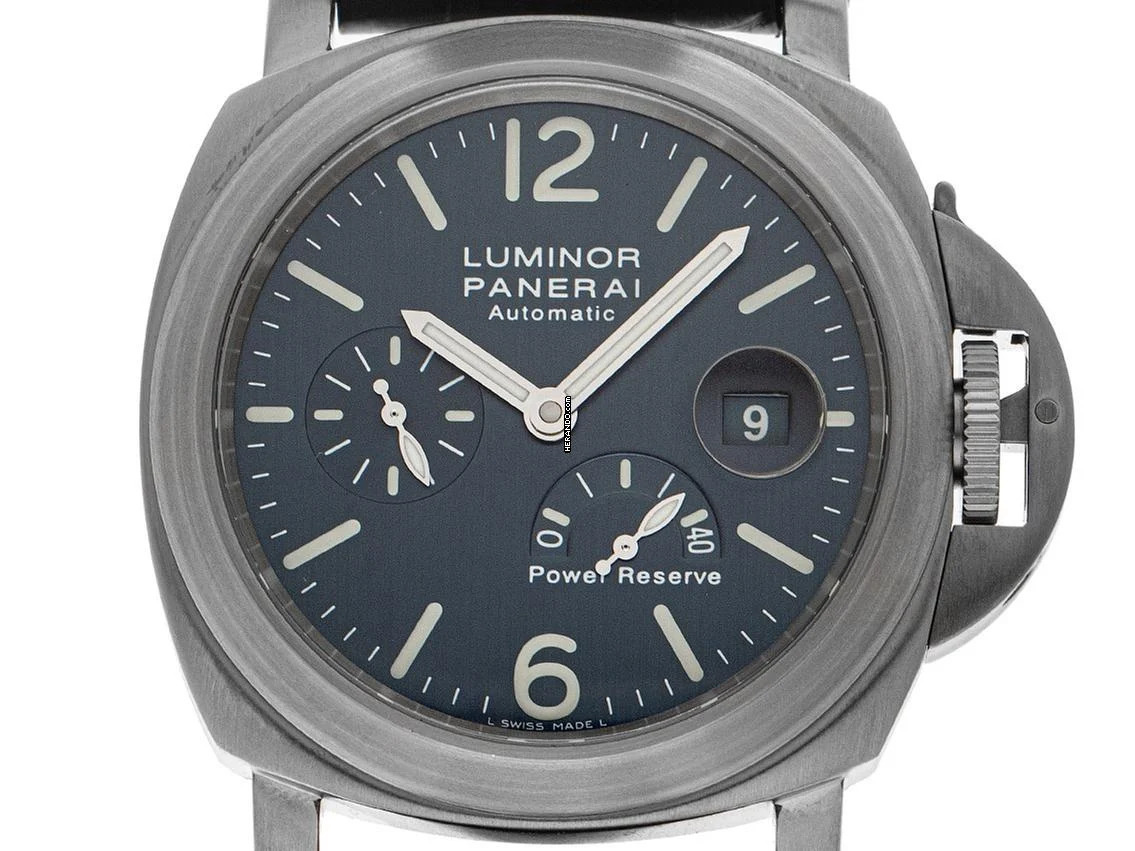  Panerai Luminor Marina Power Reserve Ref.PAM00093 2002 Full Set sehr gut Vintage Luminor Marina Power Reserve Titan Faltschließe 