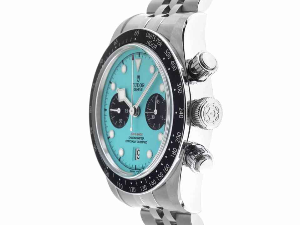  Tudor Black Bay Chrono Flamingo Blue Ref.M79360N-0024 2025 Full Set Ungetragen Black Bay Chronograph Flamingo Blue 