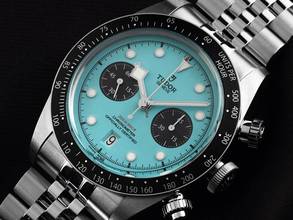 Thumbnail von Tudor Black Bay Chrono Flamingo Blue Ref.M79360N-0024 2025 Full Set Ungetragen Black Bay Chronograph Flamingo Blue