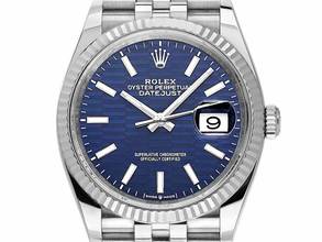 Thumbnail von Rolex Datejust 36 Ref.126234 2022 Full Set wie Neu Datejust Stahl 18kt Weißgold Blue Wave Dial