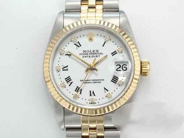  Rolex Datejust 31 Medium Stahl Gelbgold 750 Diamanten Automatik Stainless Steel 18kt Yellow Gold Stahl Jubilé-band Chronometer Oyster White Dial 