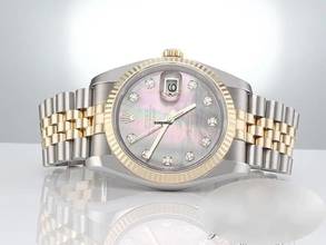 Thumbnail von Rolex Datejust 36 36mm 116233 Perlmutt Diamanten Stahl Gelbgold 750 Automatik Stainless Steel 18kt Yellow Gold Jubilé-band Chronometer Oyster