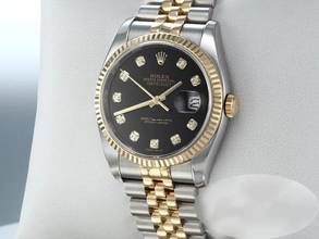 Thumbnail von Rolex Datejust 36 36mm 116233 Diamanten Stahl Gelbgold 750 Automatik Stainless Steel 18kt Yellow Gold Jubilé-band Chronometer Oyster Black Dial