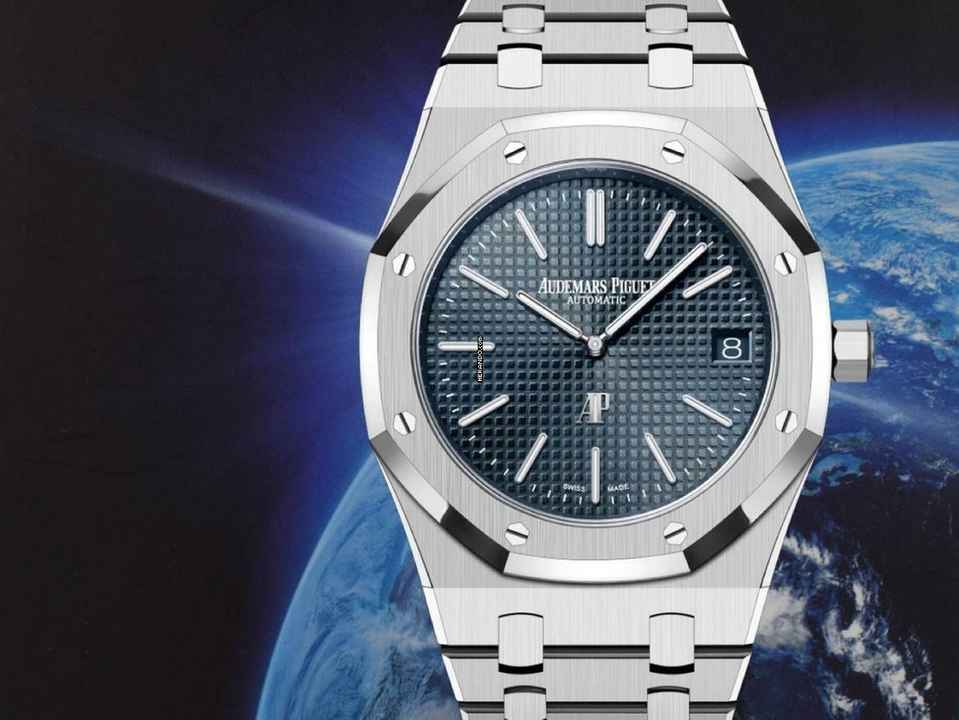  Audemars Piguet Royal Oak Jumbo 16202st Jumbo Blue Dial New Full Set. New 2024 