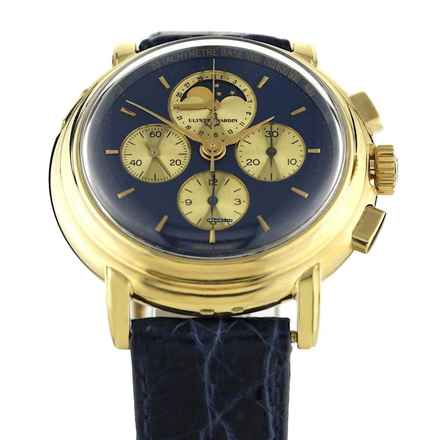  Ulysse Nardin Calendar Moon Chronograph 18K Yellow Gold 