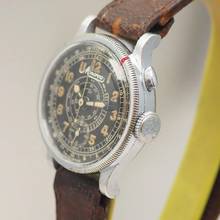 Thumbnail von Minerva Monopusher Chronograph WW2 Schnecken-Tachymeter very rare