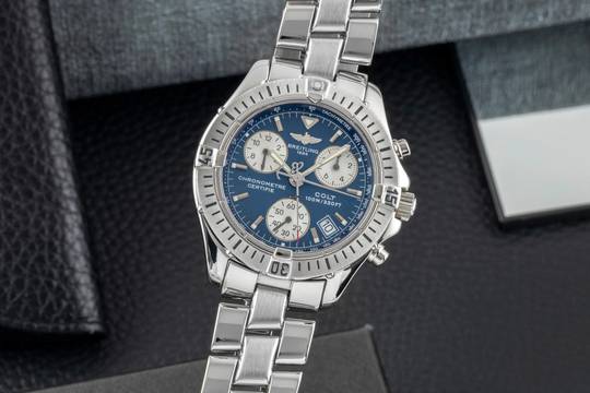  Breitling Colt Chronograph Edelstahl Quarz Herren Ref. A73350 Box & Papiere 2002 
