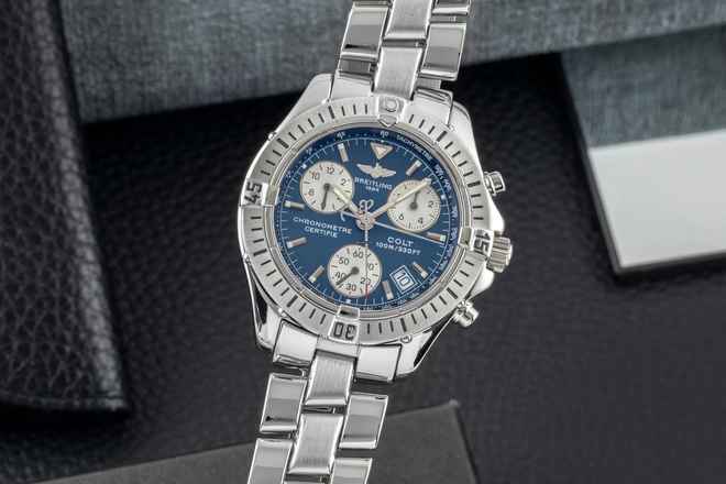  Breitling Colt Chronograph Edelstahl Quarz Herren Ref. A73350 Box & Papiere 2002 