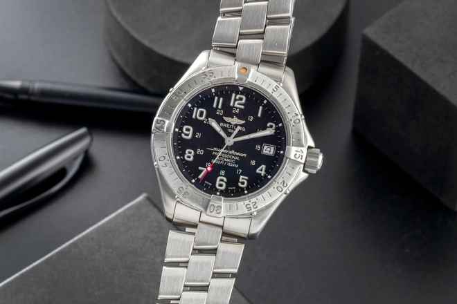  Breitling Superocean 5000ft Edelstahl Automatik Herrenuhr Ref. A17345 