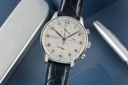  IWC Portugieser Chronograph Stahl Automatik Herrenuhr IW371446 Papiere 2014 