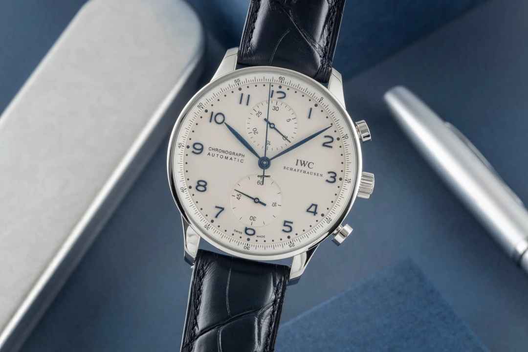  IWC Portugieser Chronograph Stahl Automatik Herrenuhr IW371446 Papiere 2014 