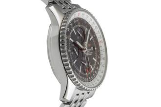 Thumbnail von Breitling Navitimer World Chronograph Stahl Automatik Ref. A24322 Papiere 2009