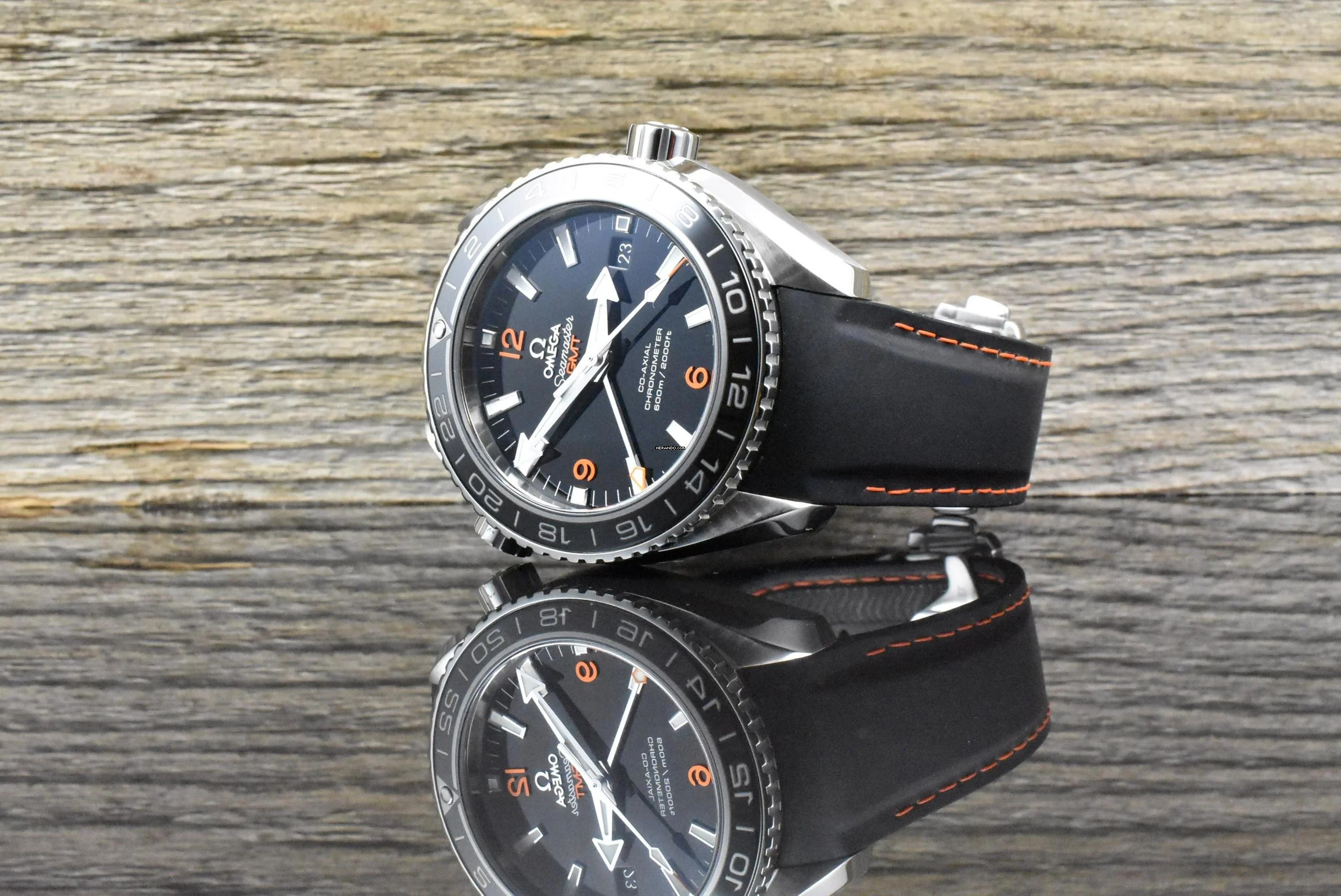 Omega Seamaster Planet Ocean Gmt 600M Co-Axial 44MM Black Ceramic / Rubber Automatic