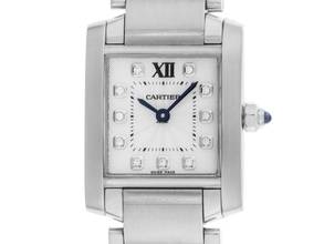 Thumbnail von Cartier Tank Française PM kleines Modell Ref.3217 2016 Full Set sehr gut Vintage Tank Francaise PM kleines Modell Diamanten