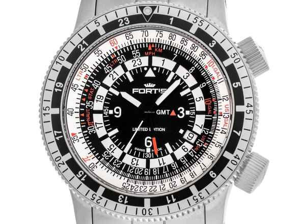  Fortis B-47 Calculator GMT 3 Time Zones Ref.669.10.31M 2013 Full Set wie Neu Vintage B47 Calculator GMT 3 Time Zones 