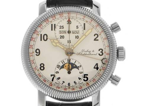  Dubey & Schaldenbrand Moondate Chronograph Vollkalender Ref.71243 2000 original Box sehr gut Vintage Moondate Vollkalender 