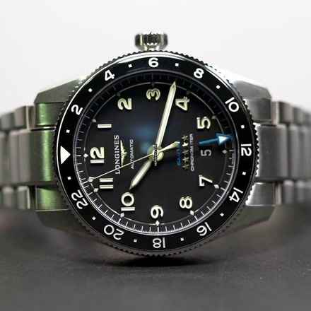  Longines Spirit Automatic Black Dial Zulu Time NEW FULL SET 