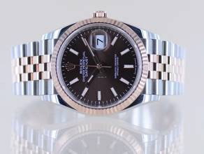 Thumbnail von Rolex Datejust 36 brown dial Jubiléband Stahl Roségold Fluted