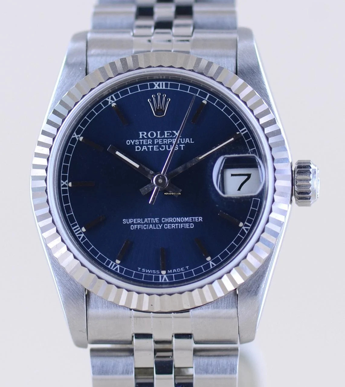 Rolex Datejust 31 Medium Datejust Weißgold blue dial Jubiléband 31mm Lady B+P