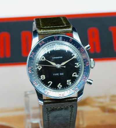  Chronofixe SUPER RARE TYPE 322 CHRONOSTOP CHRONO FROM THE 50'S 
