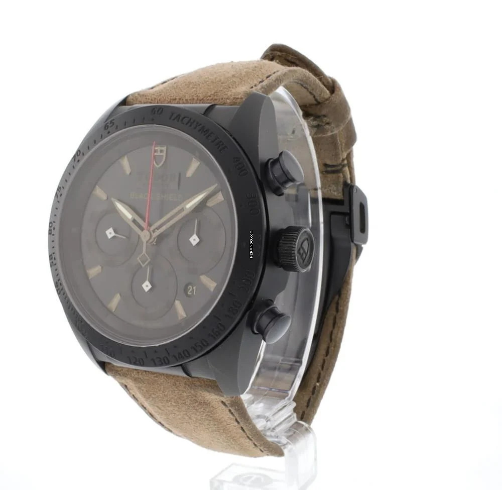  Tudor Fastrider Black Shield Chronograph Black Dial 