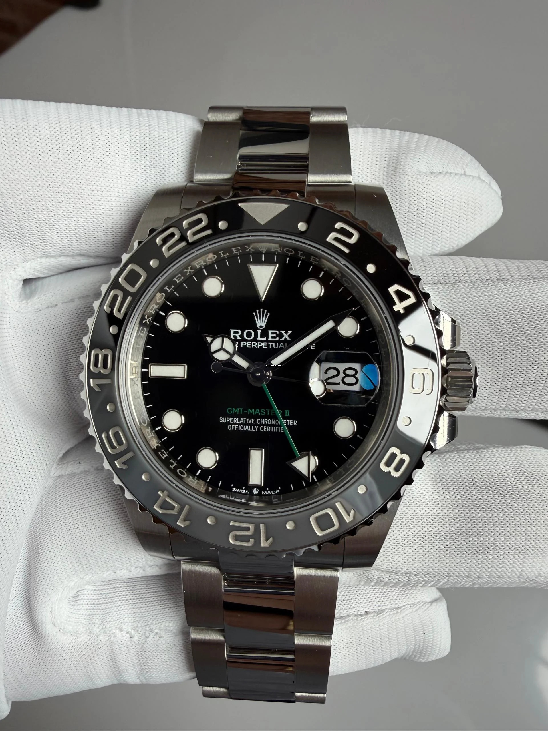  Rolex GMT-Master II Bruce Wayne Oyster – 126710GRNR – NEW & Unworn – 03/2025 Full Set Lc100 