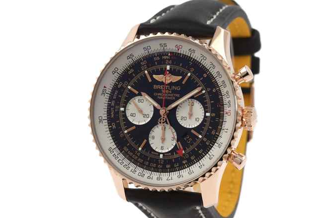  Breitling Navitimer GMT Limited 18K Rose Gold RB0441 Serviced by Breitling 