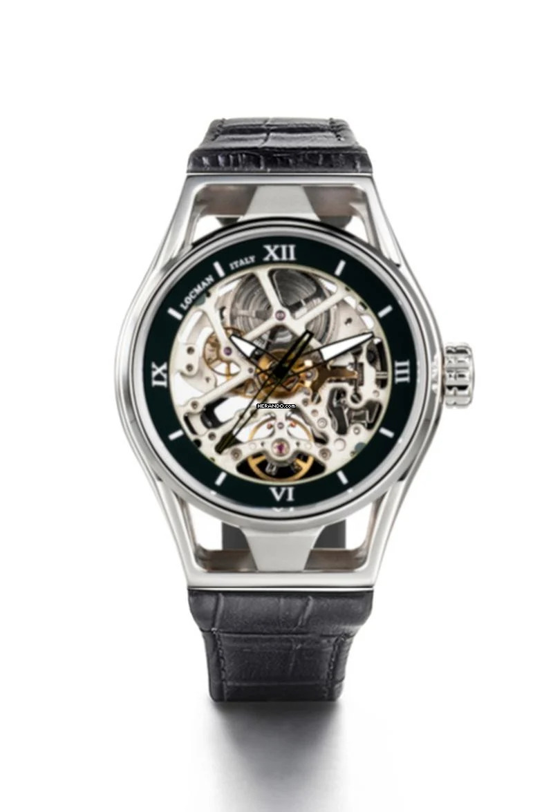  Locman Montecristo Italy Montecristo Skeleton Herrenuhr Automatik Titan 0538A01S-00BKGYPK 