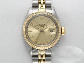 Thumbnail von Rolex Oyster Perpetual Lady Date Edelstahl Gelbgold Automatik Gold Stahl Damen