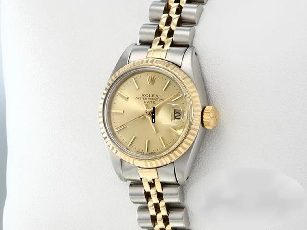  Rolex Oyster Perpetual Lady Date Edelstahl Gelbgold Automatik Gold Stahl Damen 