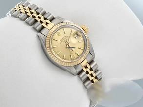 Thumbnail von Rolex Oyster Perpetual Lady Date Edelstahl Gelbgold Automatik Gold Stahl Damen