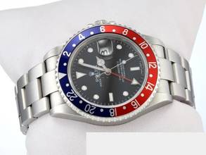 Thumbnail von Rolex GMT-Master II Stahl 16710 T Pepsi Stick Dial 2007 Automatik Edelstahl Stainless Steel Oyster-band Chronometer Black Dial
