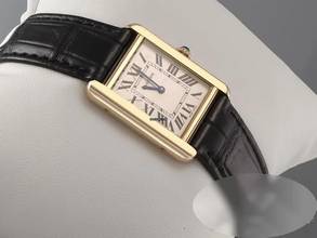 Thumbnail von Cartier Tank Solo Edelstahl Gelbgold 750 2013 W5200002 Stahl Gold Damen